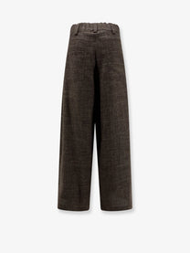 Alysi Women's Wool and Linen Blend Trousers SIGARO