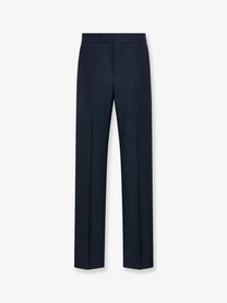 Dior Men's Wool and Mohair Trousers Blue Dior