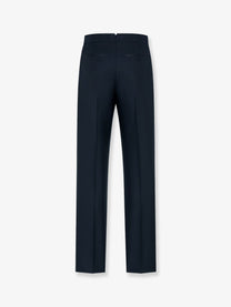 Dior Men's Wool and Mohair Trousers Blue Dior