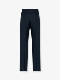 Dior Men's Wool and Mohair Trousers Blue