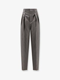 Bottega Veneta Women's Wool and Mohair Trousers Multicolor
