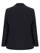 Pal Zileri Wool and Satin Dress Blue, view 2
