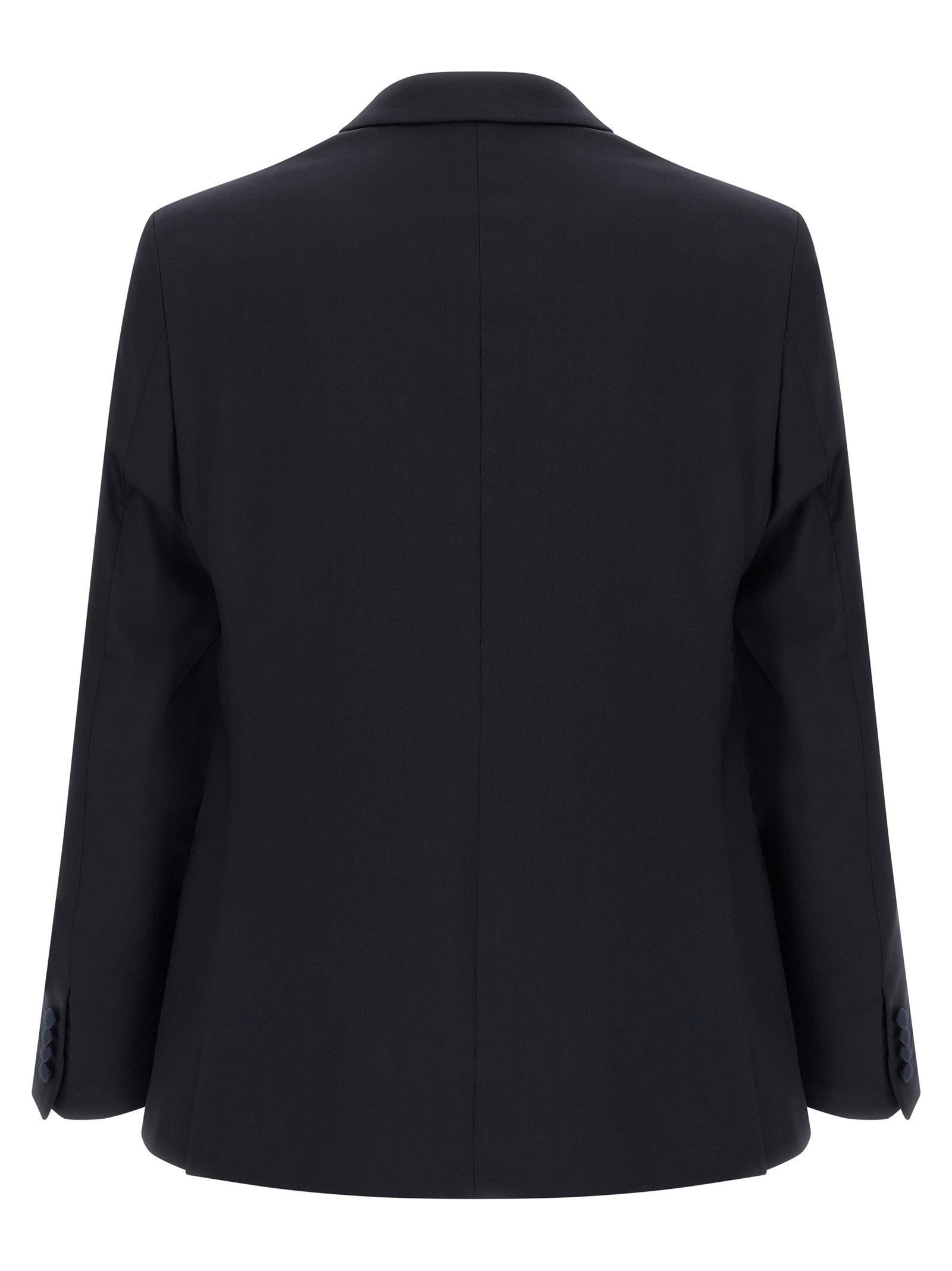 Pal Zileri Wool and Satin Dress Black