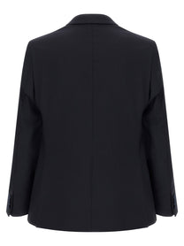 Pal Zileri Wool and Satin Dress Black