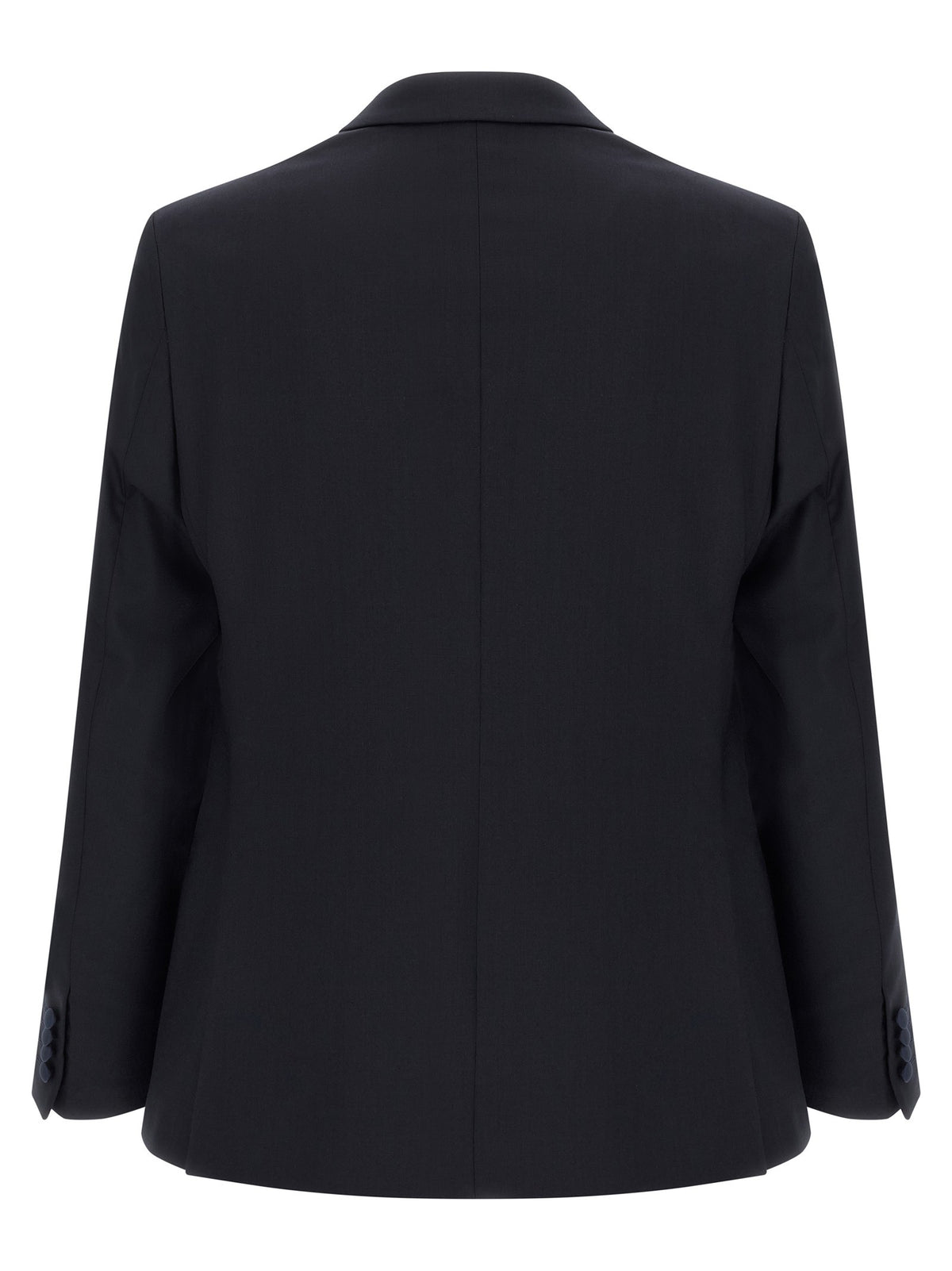 Pal Zileri Wool and Satin Dress Blue, view 2