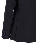 Pal Zileri Wool and Satin Dress Blue, view 3