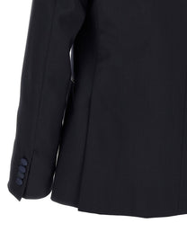 Pal Zileri Wool and Satin Dress Black