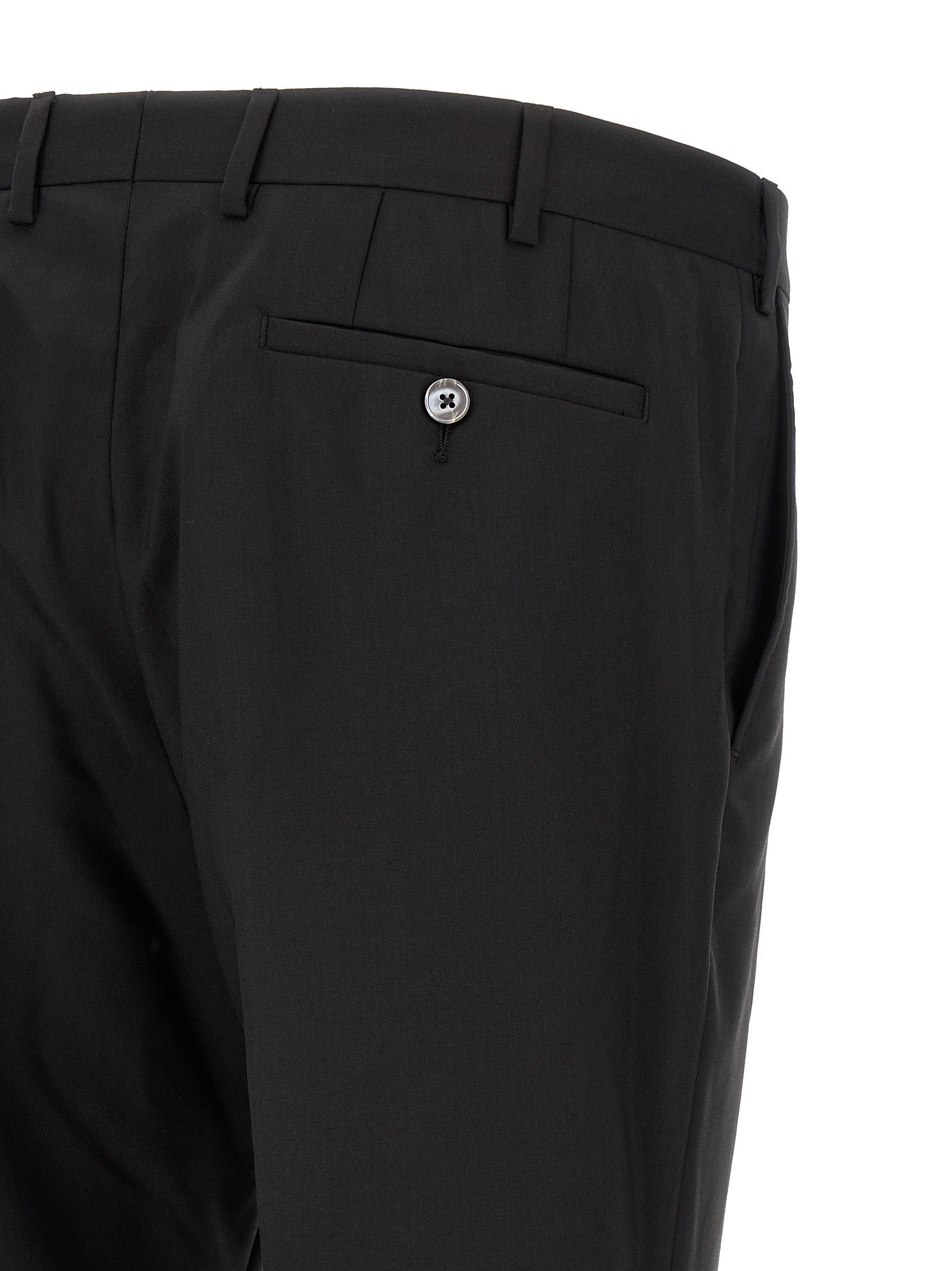 Pal Zileri Wool and Satin Dress Black