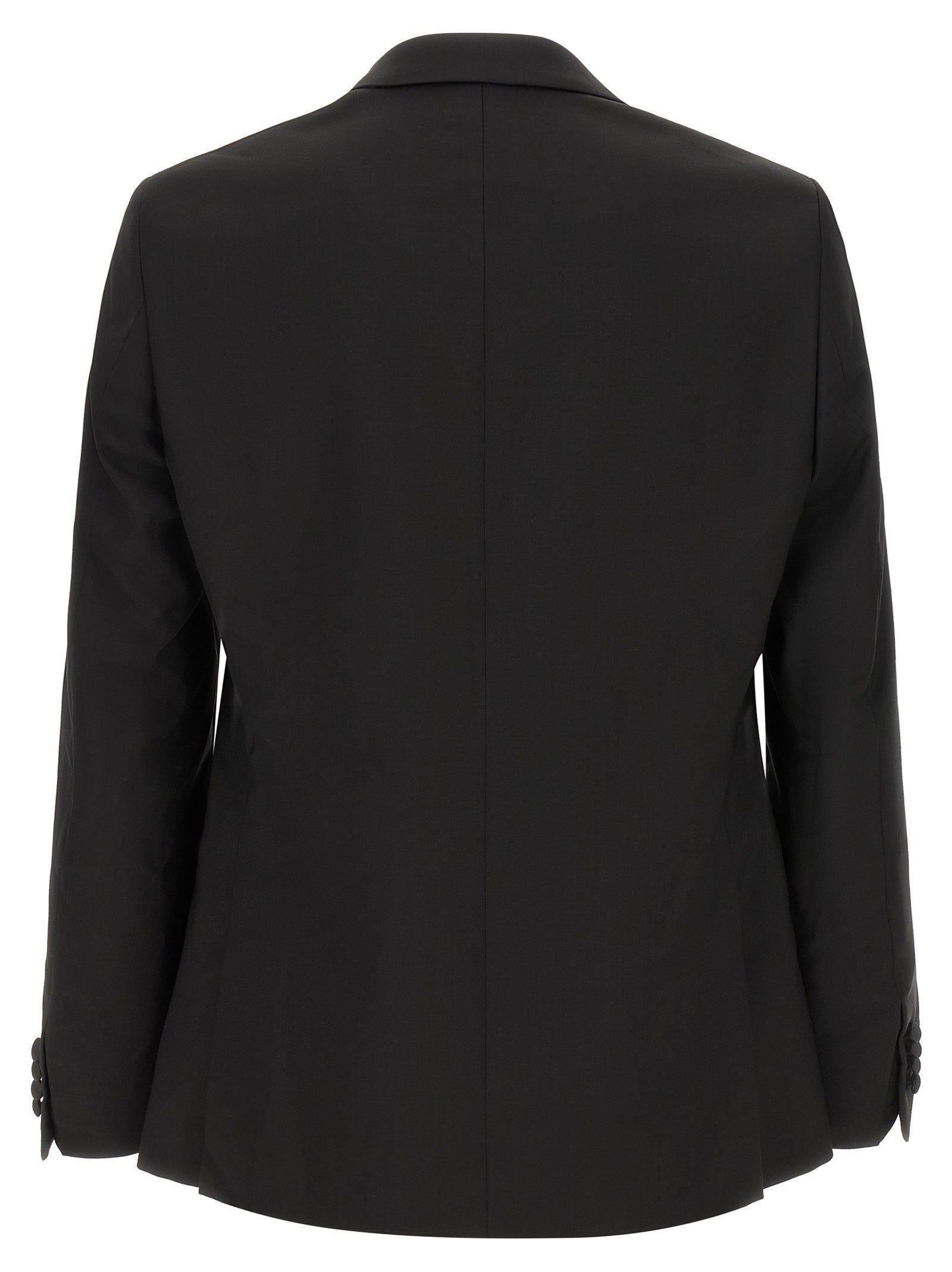 Pal Zileri Wool and Satin Dress Black