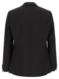 Pal Zileri Wool and Satin Dress Black