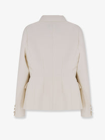 Dior Women's Wool and Silk Blend Jacket White Dior