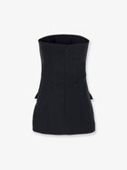 Toteme Women's Wool and Silk Blend Tank Top Black