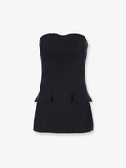Toteme Women's Wool and Silk Blend Tank Top Black