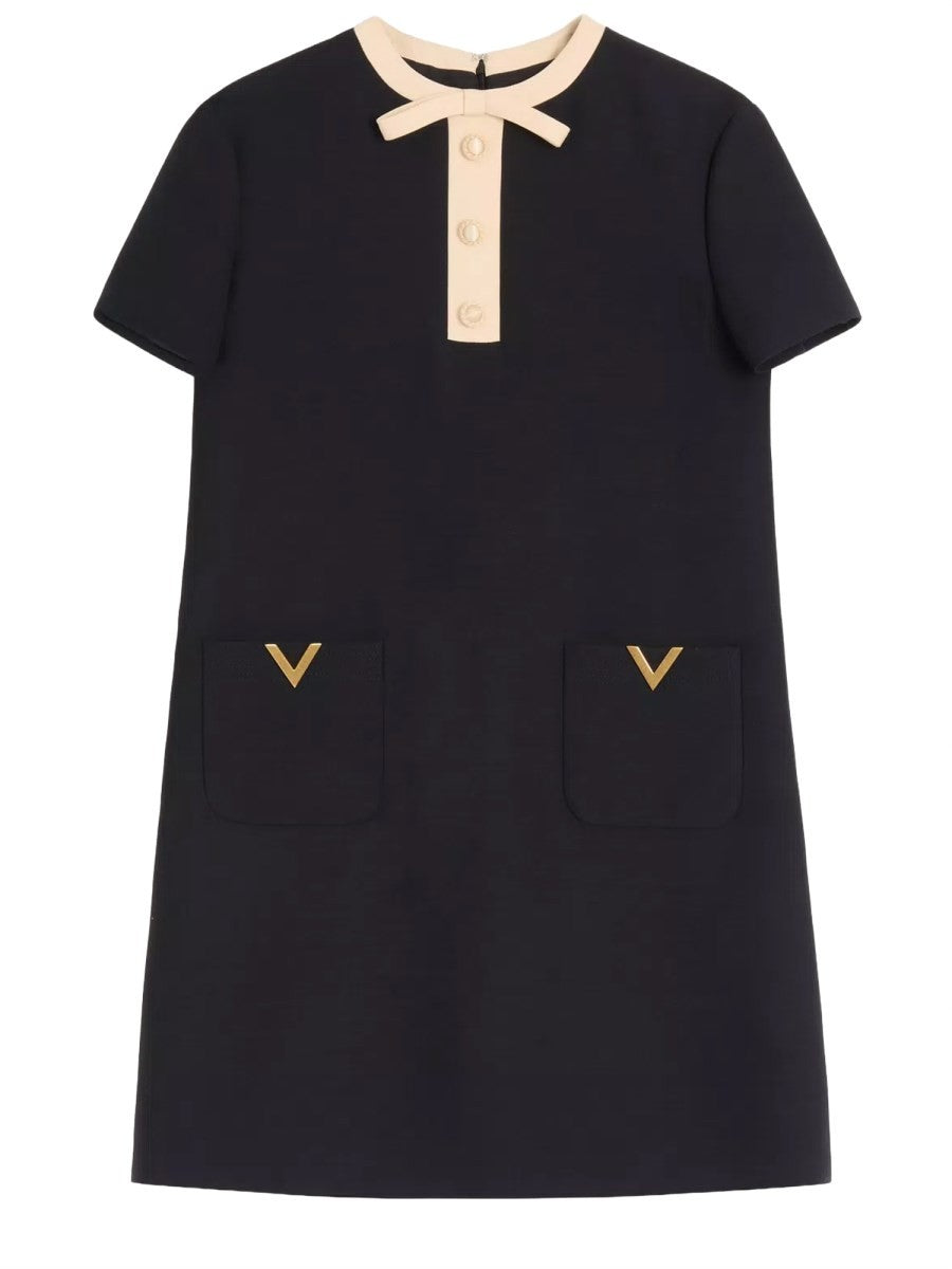 Valentino Women's Wool and Silk Mini Dress Black