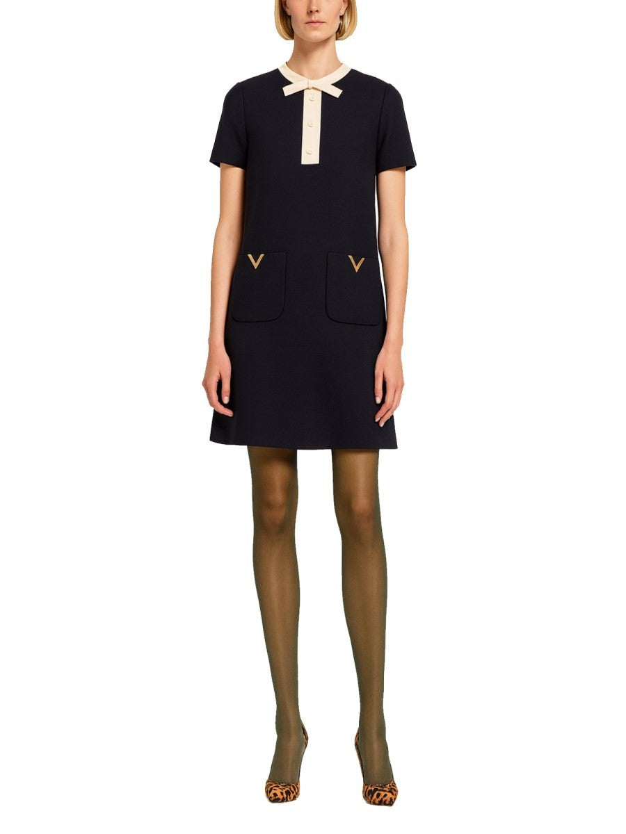 Valentino Women's Wool and Silk Mini Dress Black