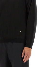 Moschino Men's Wool and Silk Pullover Black