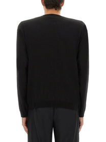 Moschino Men's Wool and Silk Pullover Black