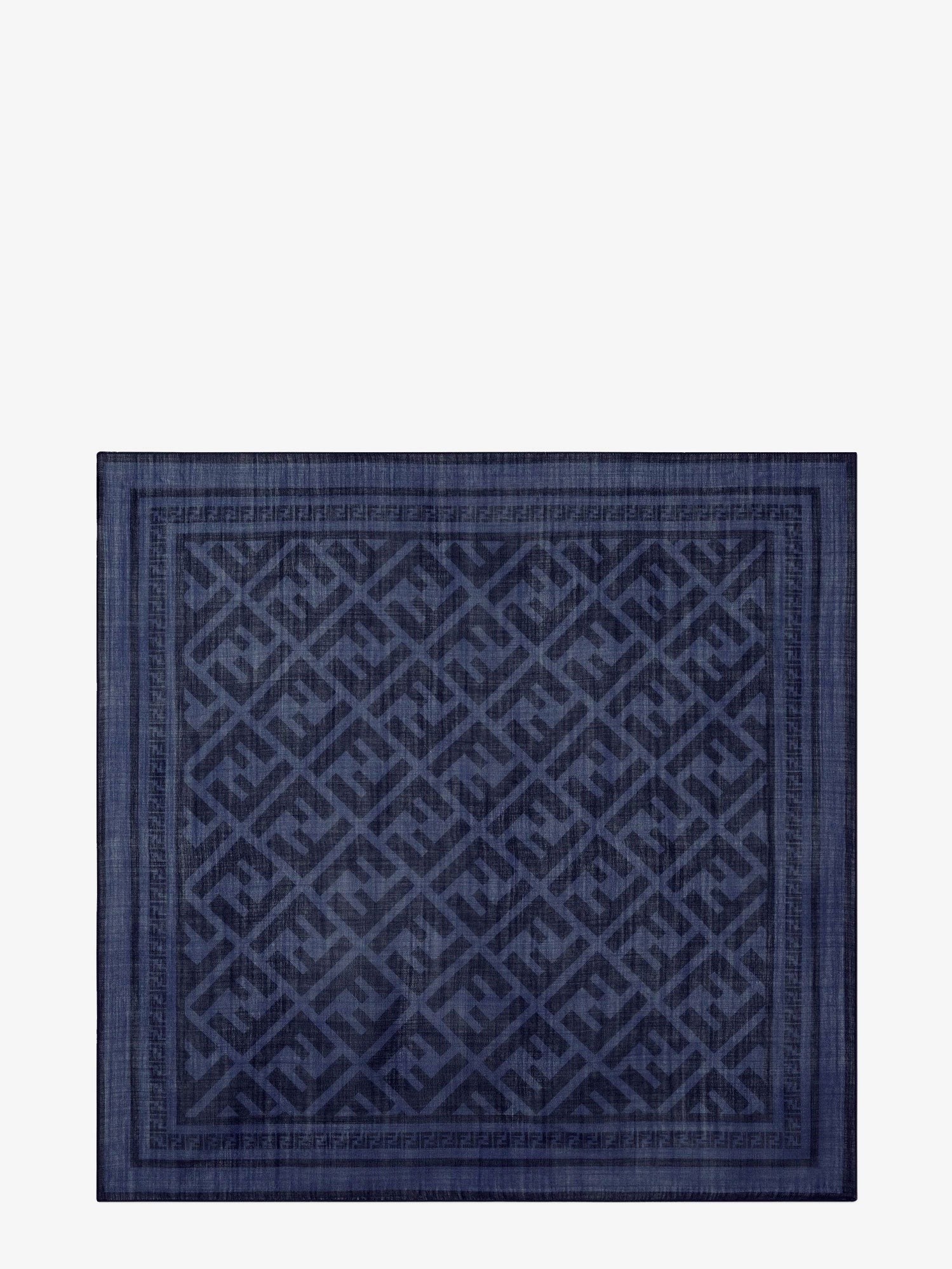 Fendi Men's Wool and Silk Scarf Grey