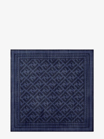 Fendi Men's Wool and Silk Scarf Grey