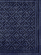 Fendi Men's Wool and Silk Scarf Grey, view 2