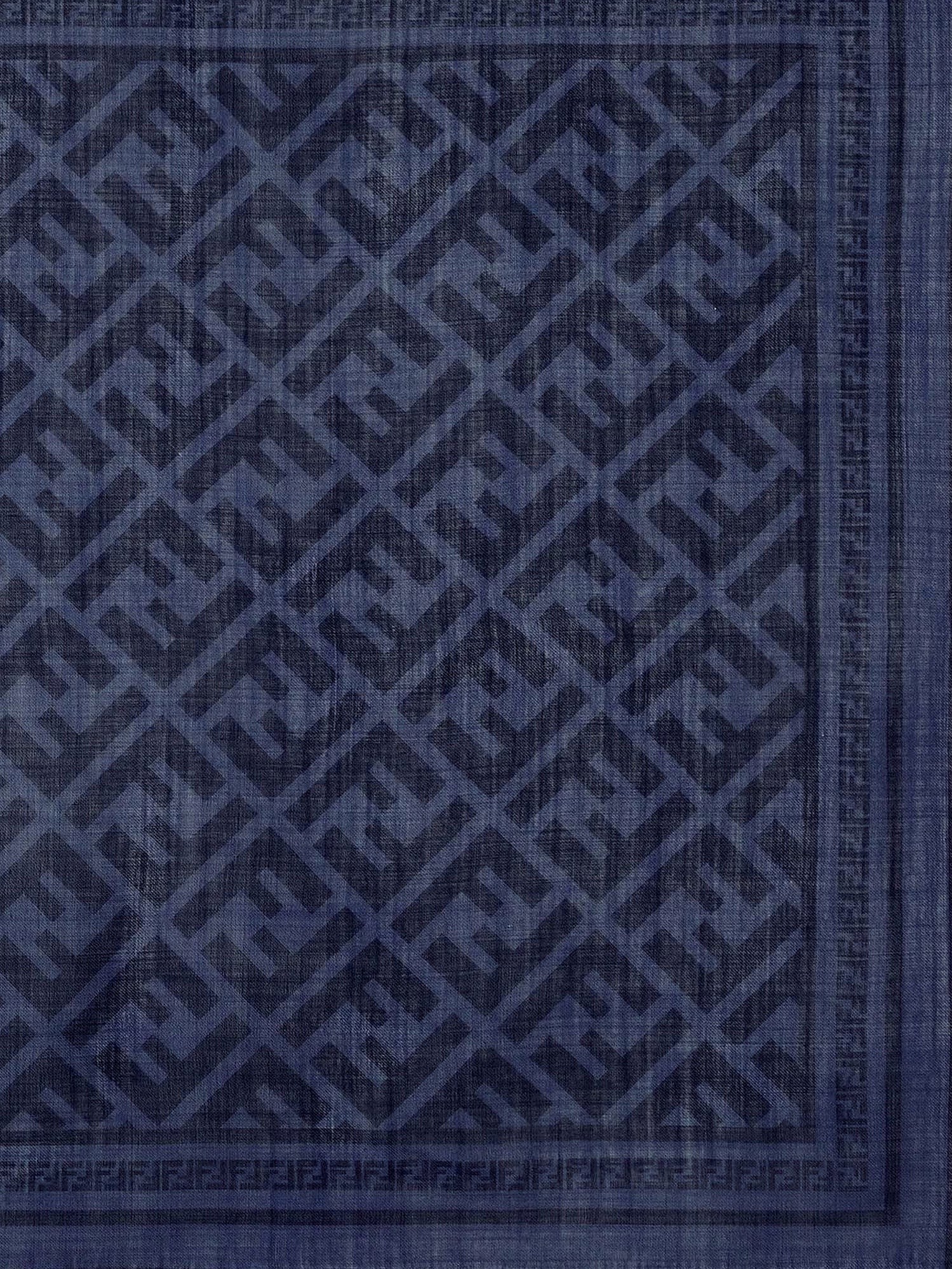 Fendi Men's Wool and Silk Scarf Grey