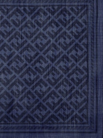 Fendi Men's Wool and Silk Scarf Grey