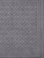 Fendi Men's Wool and Silk Scarf Grey
