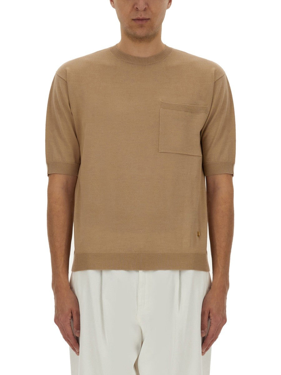 Moschino Men's Wool and Silk Sweater Beige