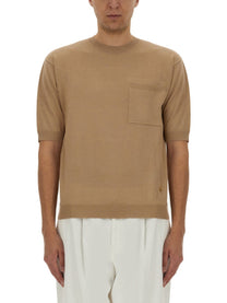 Moschino Men's Wool and Silk Sweater Beige