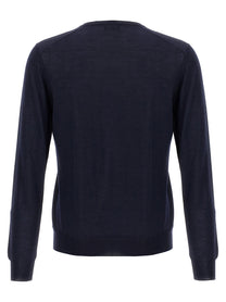 Barba Wool and Silk Sweater Blue, view 2