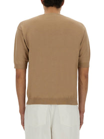 Moschino Men's Wool and Silk Sweater Beige
