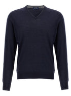 Barba Wool and Silk Sweater Blue