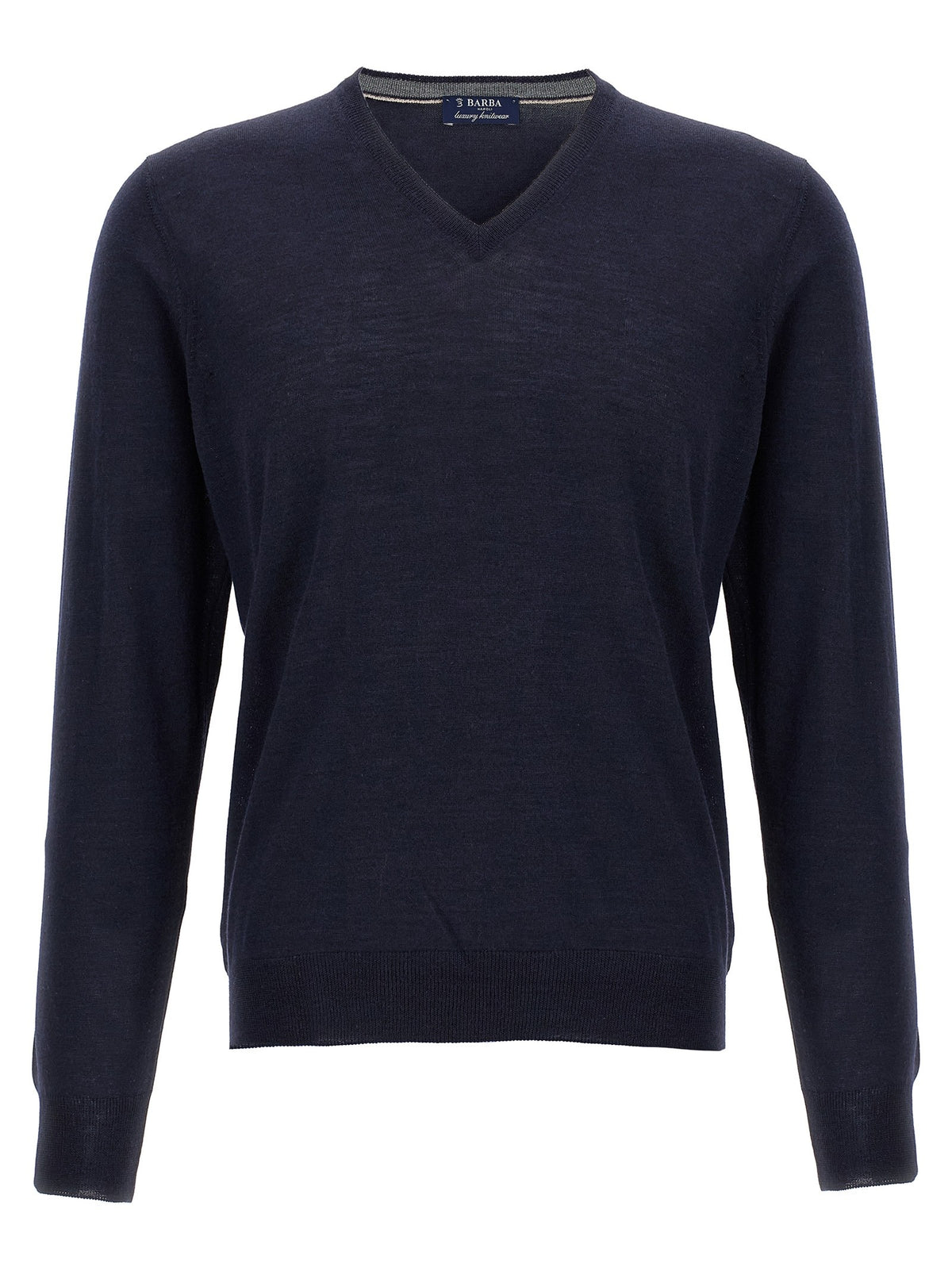 Barba Wool and Silk Sweater Blue
