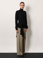 Toteme Women's Double Sleeve Turtleneck Sweater Black, view 2