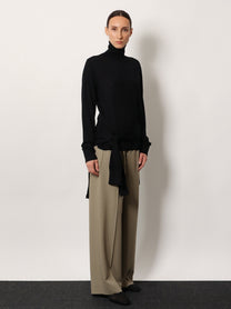 Toteme Women's Wool and Silk Turtleneck Black