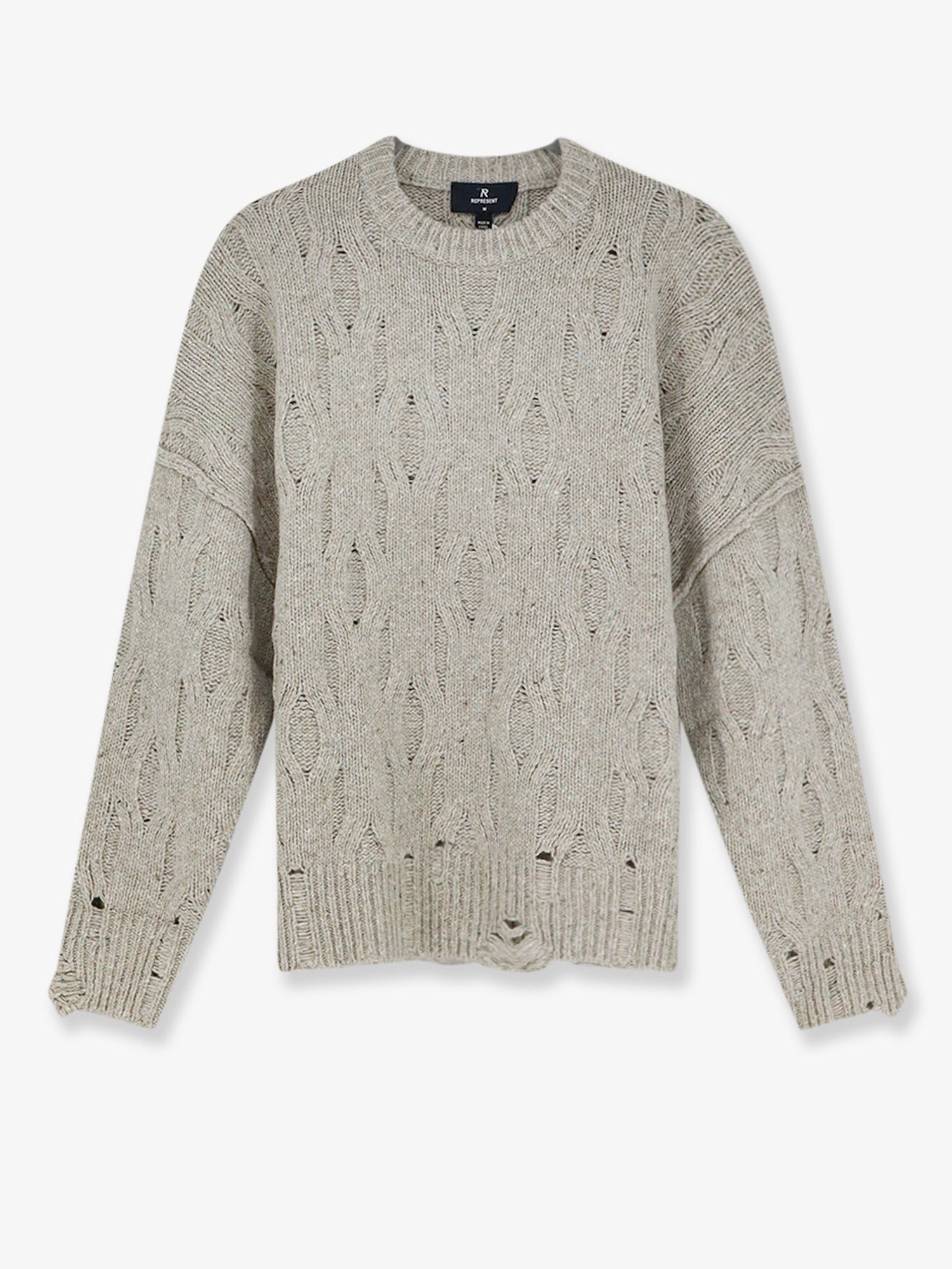 Represent Men's Wool and Viscose Blend Sweater Beige