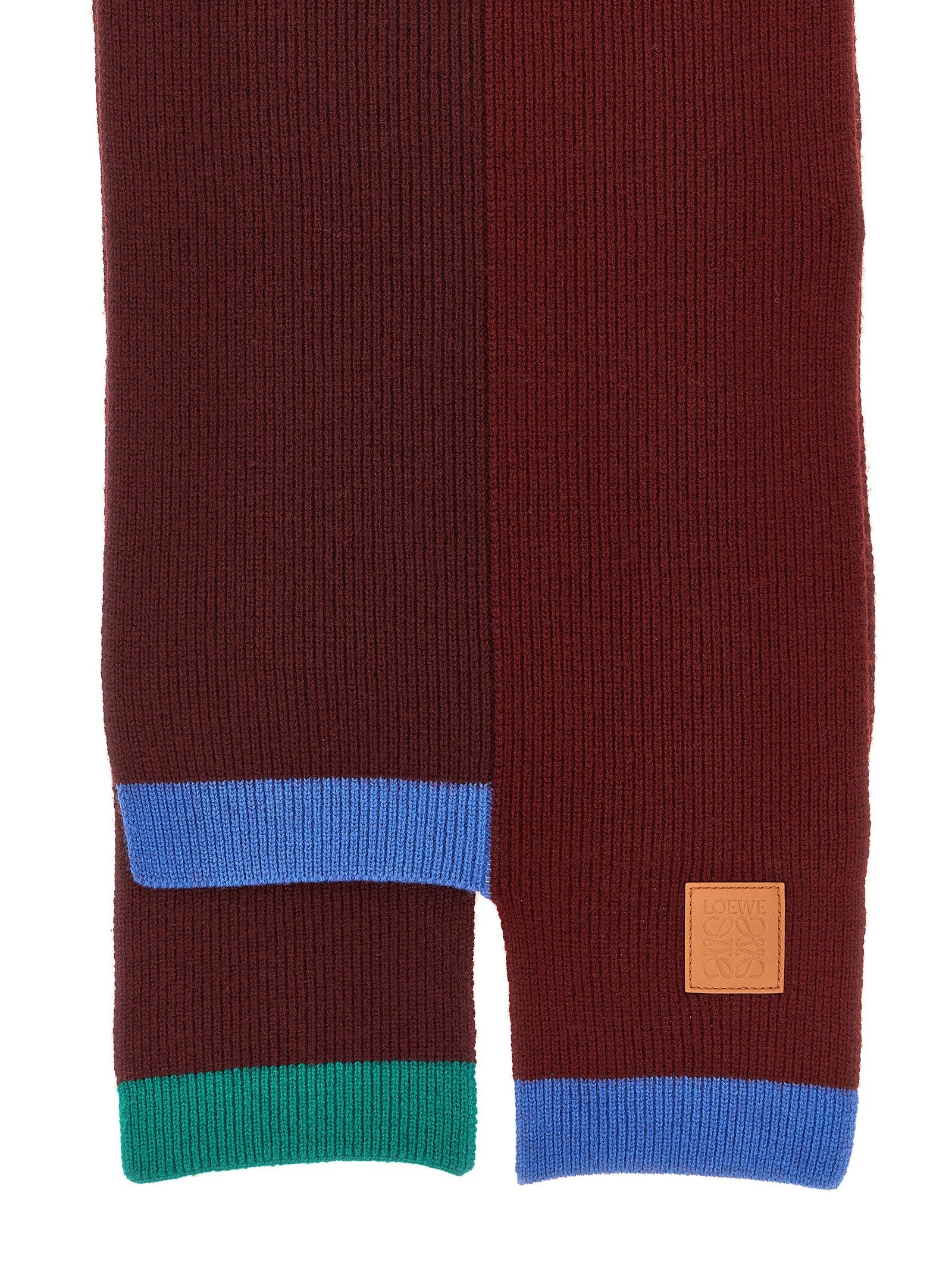 Loewe Wool Asymmetrical Scarf Gold