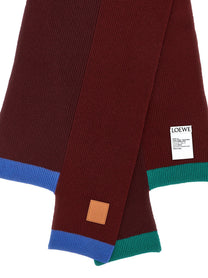 Loewe Wool Asymmetrical Scarf Gold