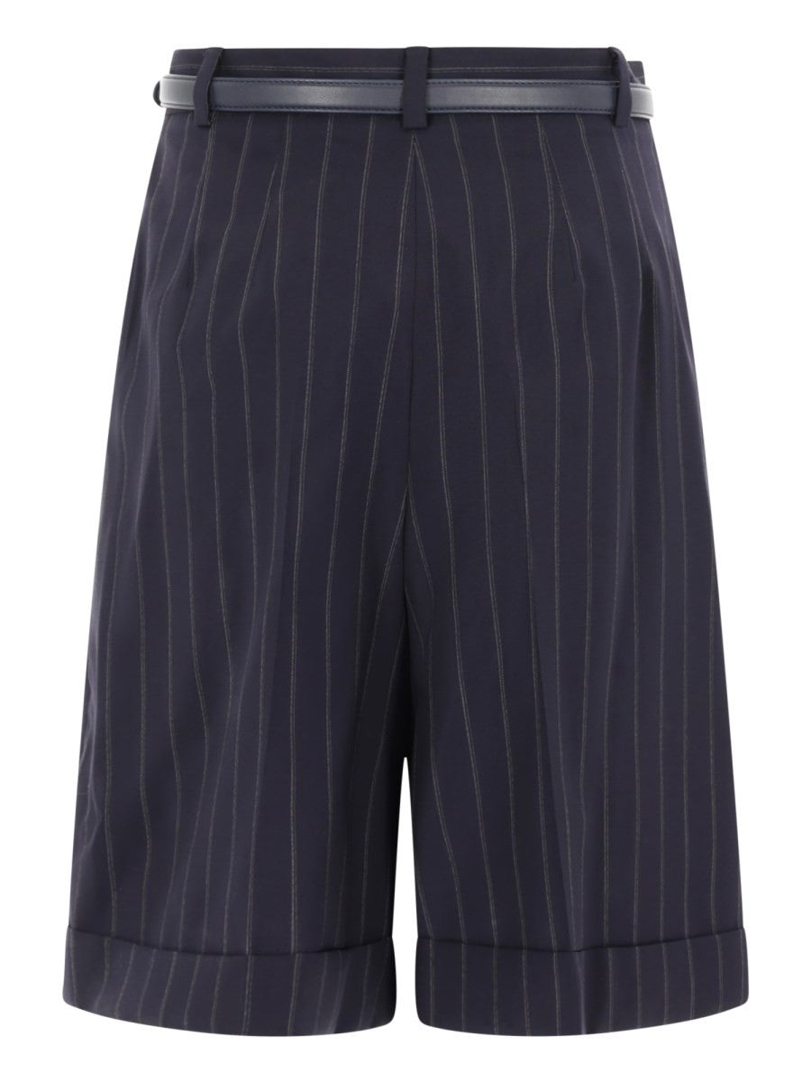 Max Mara Women's Wool Bermuda Shorts Blue