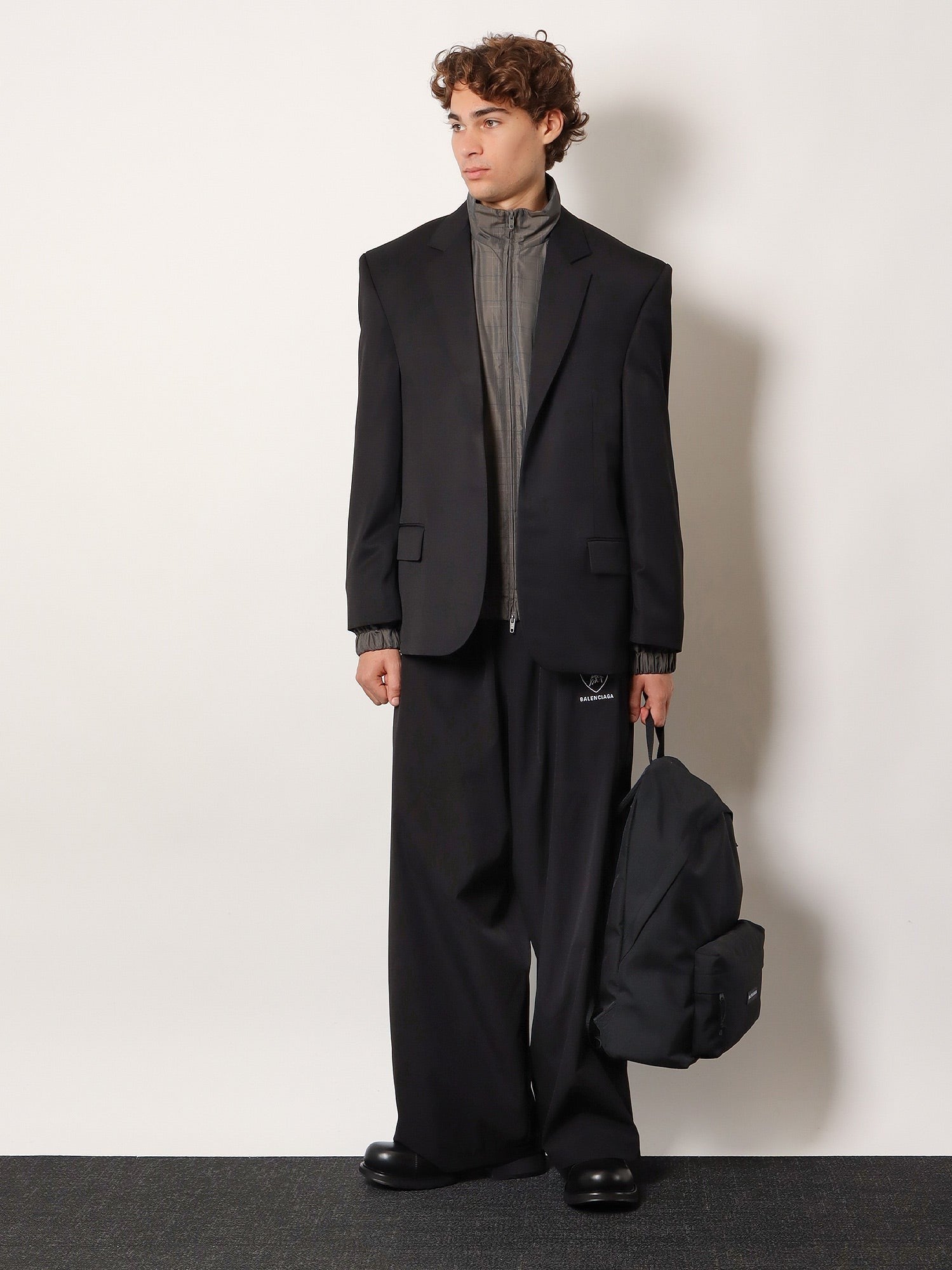 Balenciaga Men's Wool Blazer Black