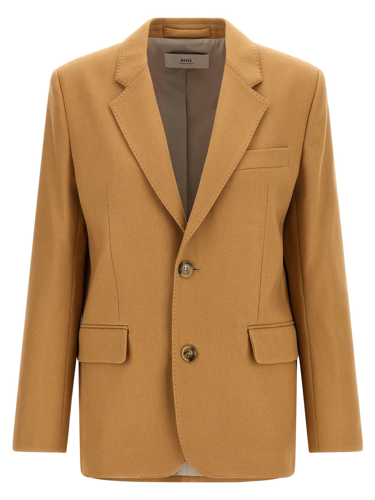 Ami Paris Wool Blazer Beige