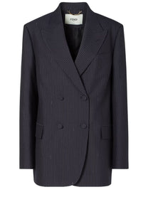 Fendi Women's Wool Blazer Blue