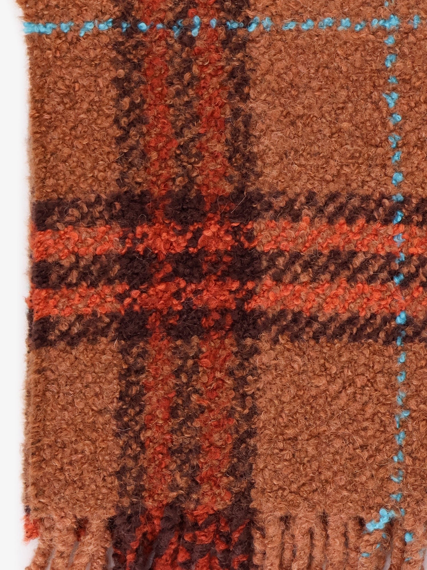 Burberry Women's Wool Blend and Alpaca Bouclé Scarf Brown