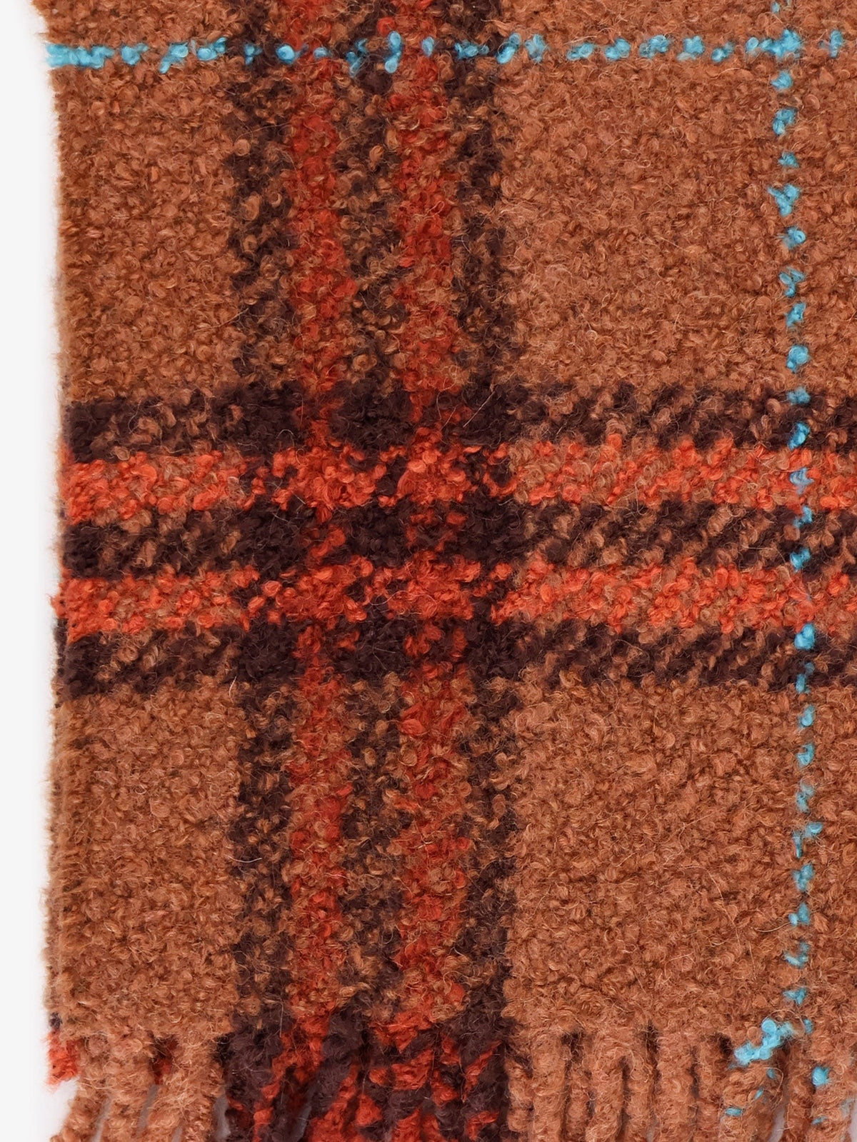 Burberry Women's Wool Blend and Alpaca Bouclé Scarf Brown, view 2