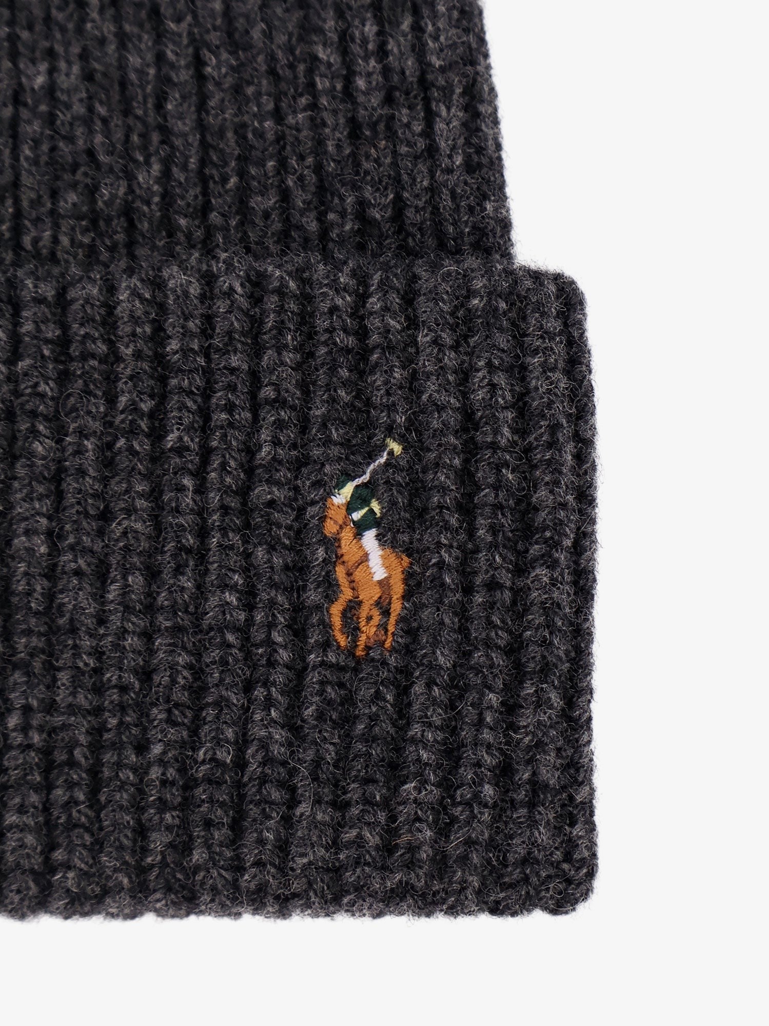 Polo Ralph Lauren Men's Wool Blend Beanie Hat Grey