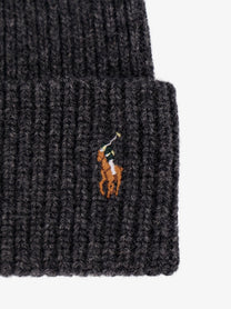 Polo Ralph Lauren Men's Wool Blend Beanie Hat Grey