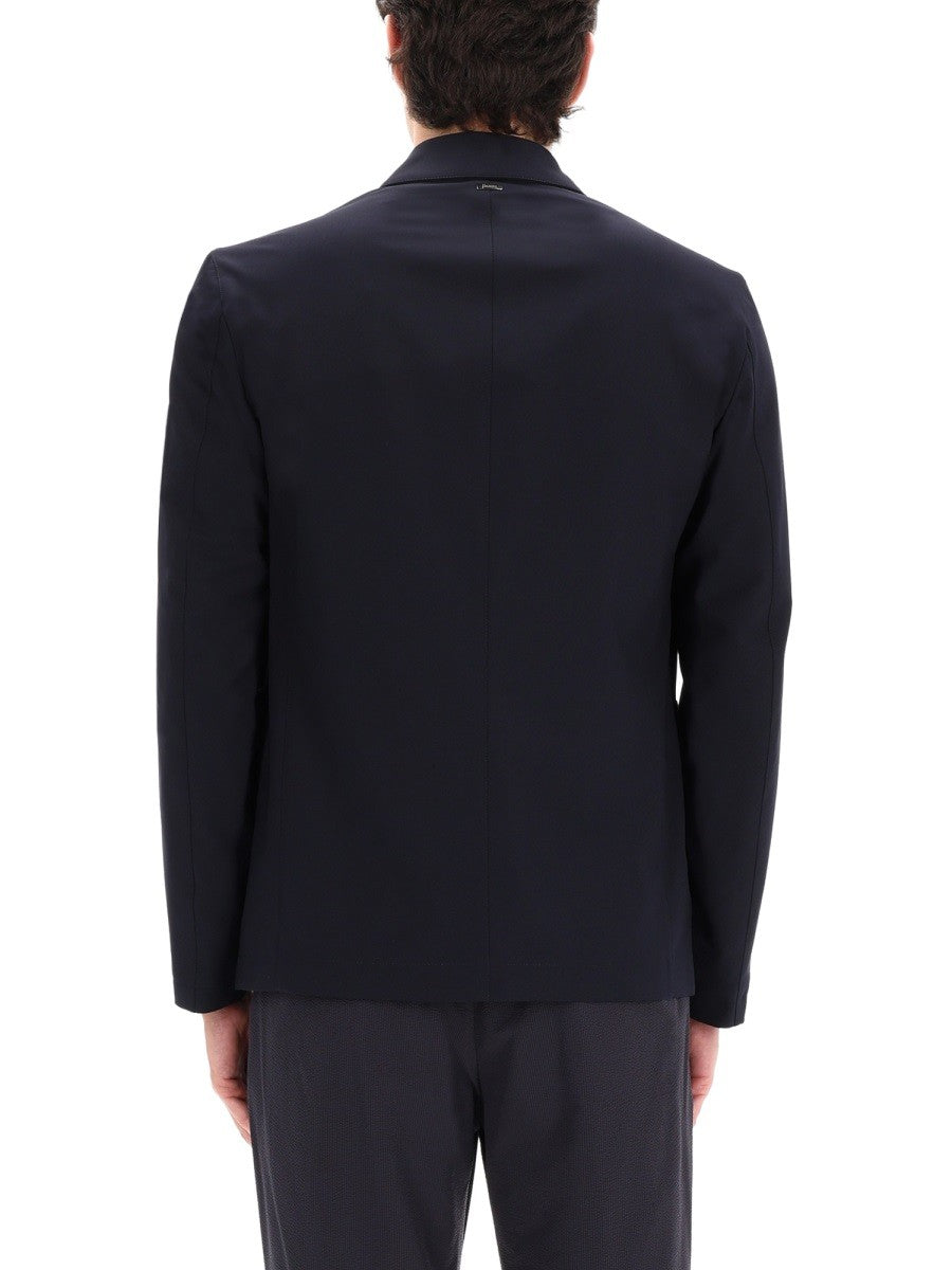 Herno Men's Wool Blend Blazer Blue