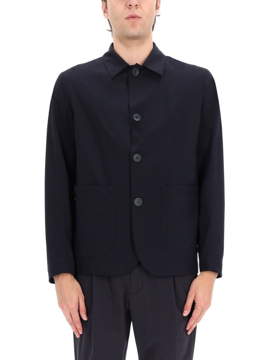 Herno Men's Wool Blend Blazer Blue