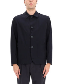 Herno Men's Wool Blend Blazer Blue