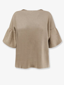 Nude Lucy Women's Wool Blend Boat Neck Sweater Beige